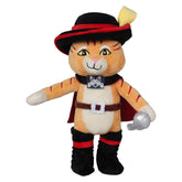 Movie Puss in Boots: The Last Wish Cat Hero Cosplay Plush Toys Cartoon Soft Stuffed Dolls Mascot Birthday Xmas Gift